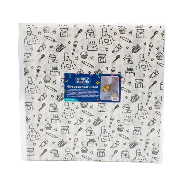 Simply Making Baking Fun Printed Greaseproof Liners x 50