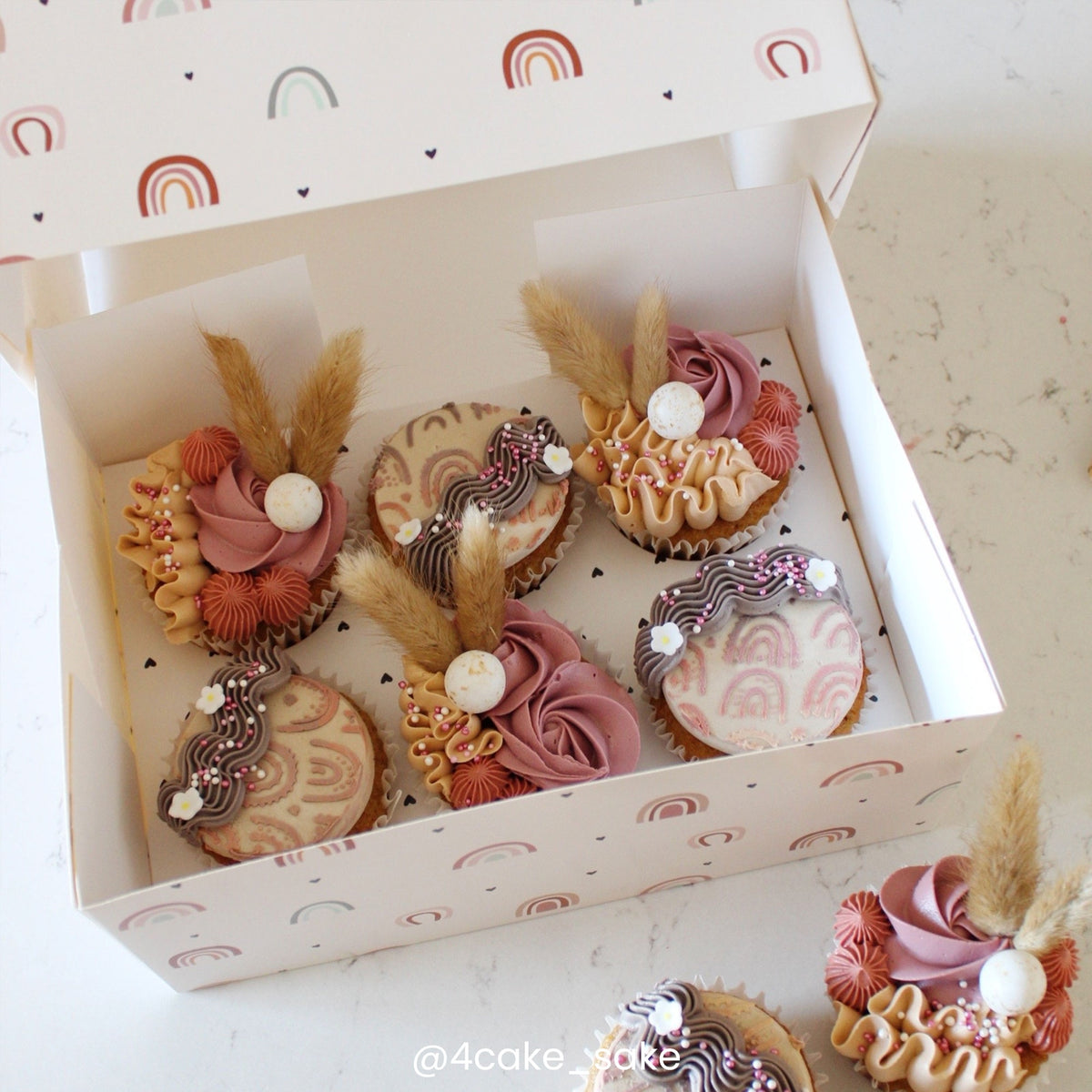 Simply Making Boho Rainbow Cupcake Box Pack Of 2