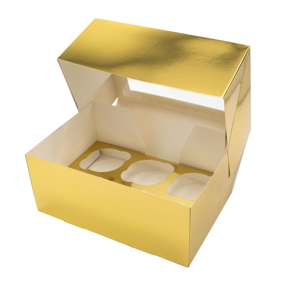 Simply Making Gold Metallic Cupcake Box Pack Of 2