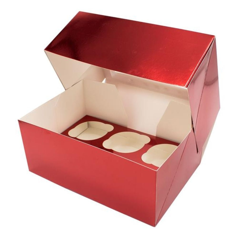 Simply Making Red Metallic Cupcake Box Pack Of 2