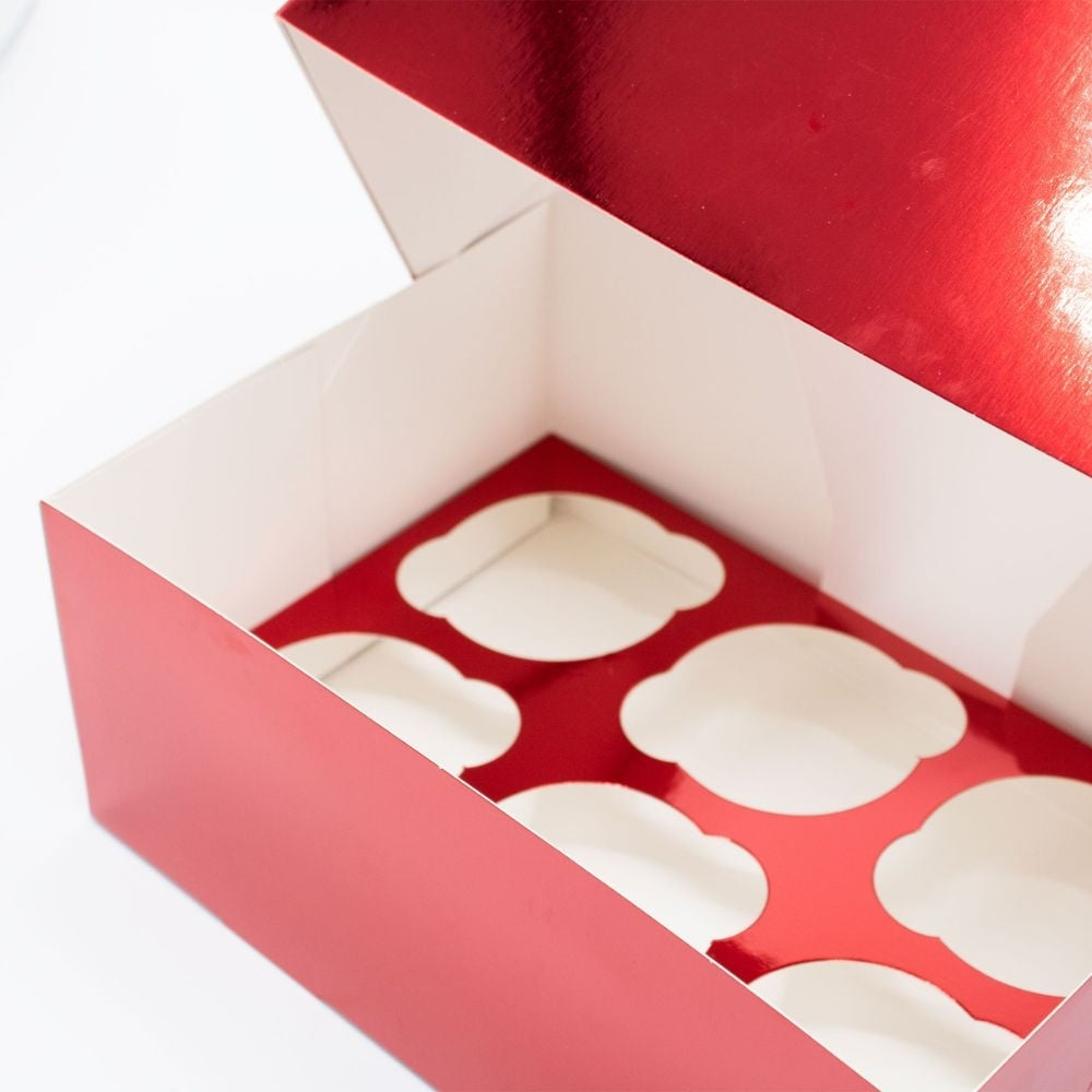 Simply Making Red Metallic Cupcake Box Pack Of 2