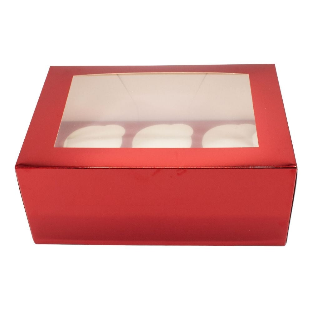 Simply Making Red Metallic Cupcake Box Pack Of 2