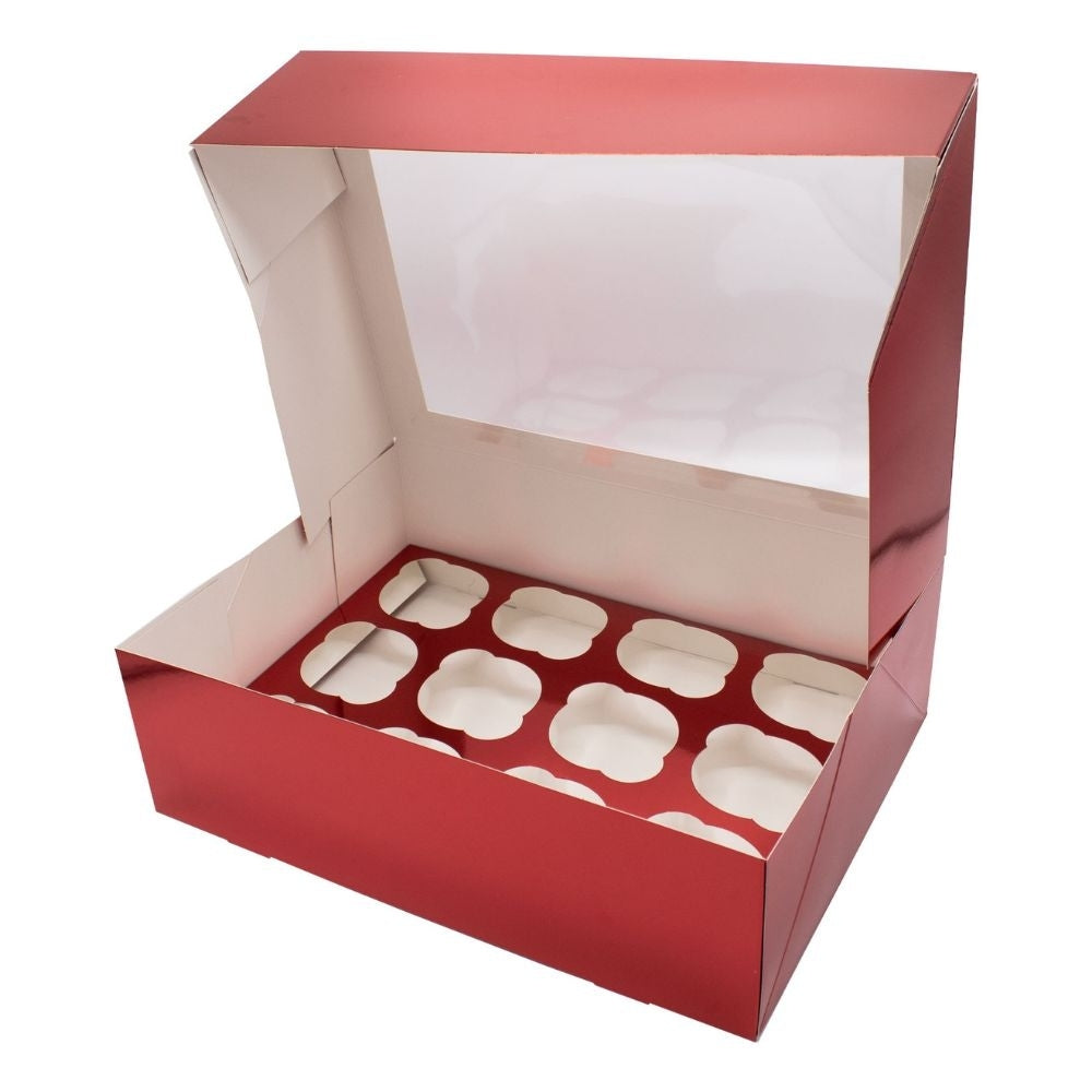 Simply Making Red Metallic Cupcake Box Pack Of 2