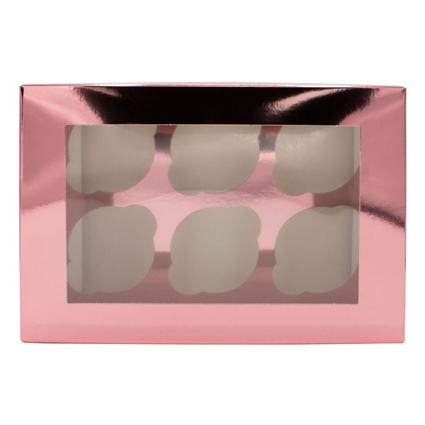 Simply Making Pink Metallic Cupcake Box Pack Of 2