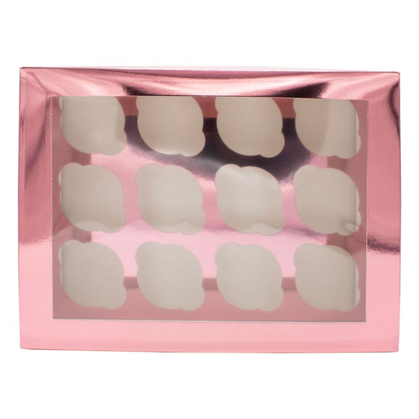 Simply Making Pink Metallic Cupcake Box Pack Of 2