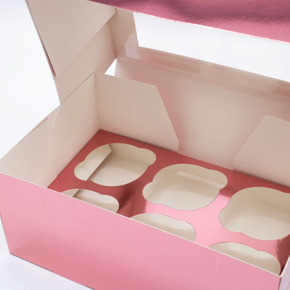 Simply Making Pink Metallic Cupcake Box Pack Of 2