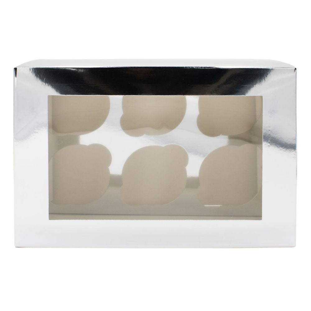 Simply Making Silver Metallic Cupcake Box Pack Of 2