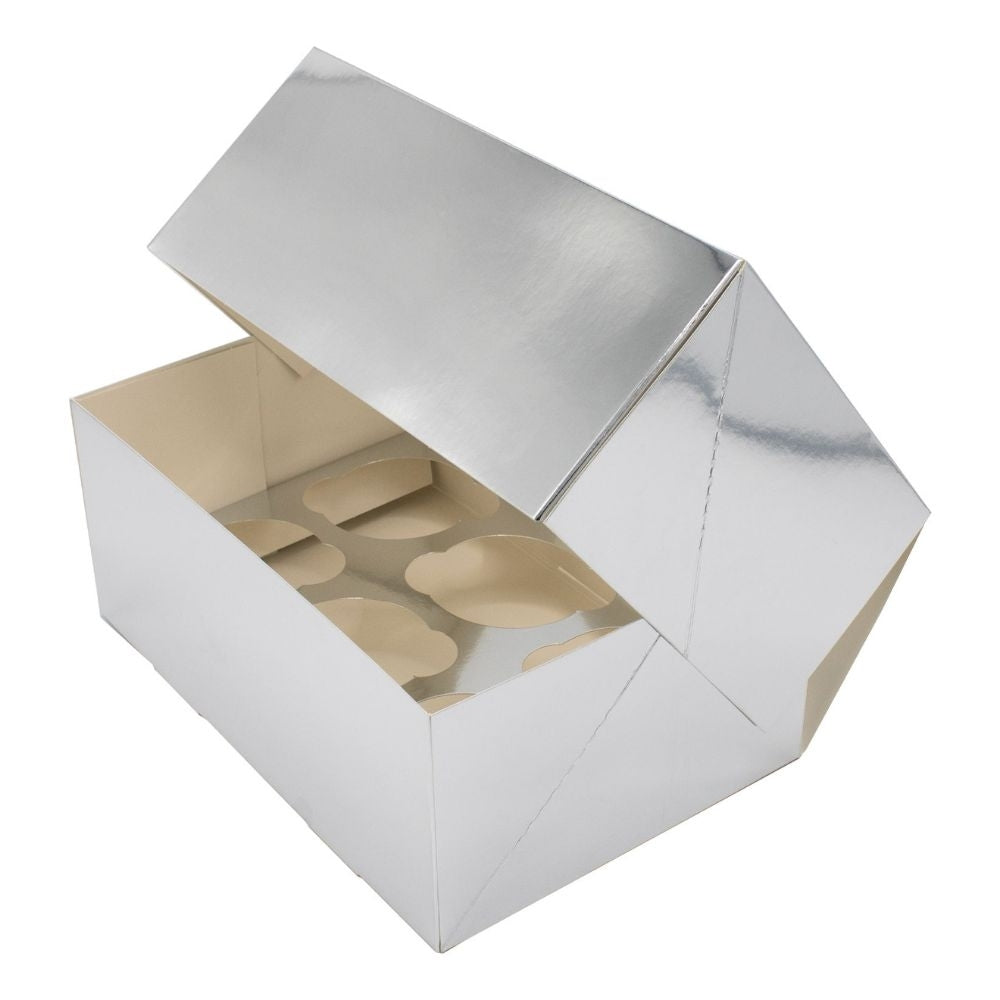 Simply Making Silver Metallic Cupcake Box Pack Of 2