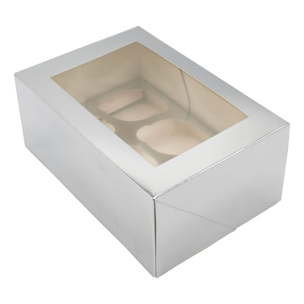 Simply Making Silver Metallic Cupcake Box Pack Of 2