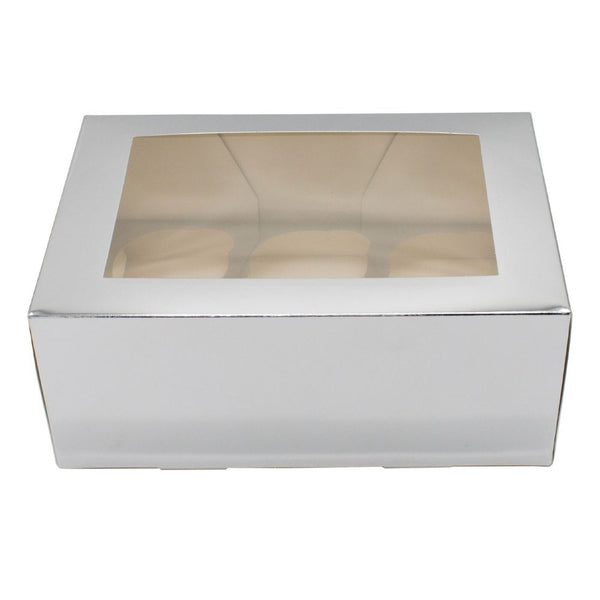 Simply Making Silver Metallic Cupcake Box Pack Of 2