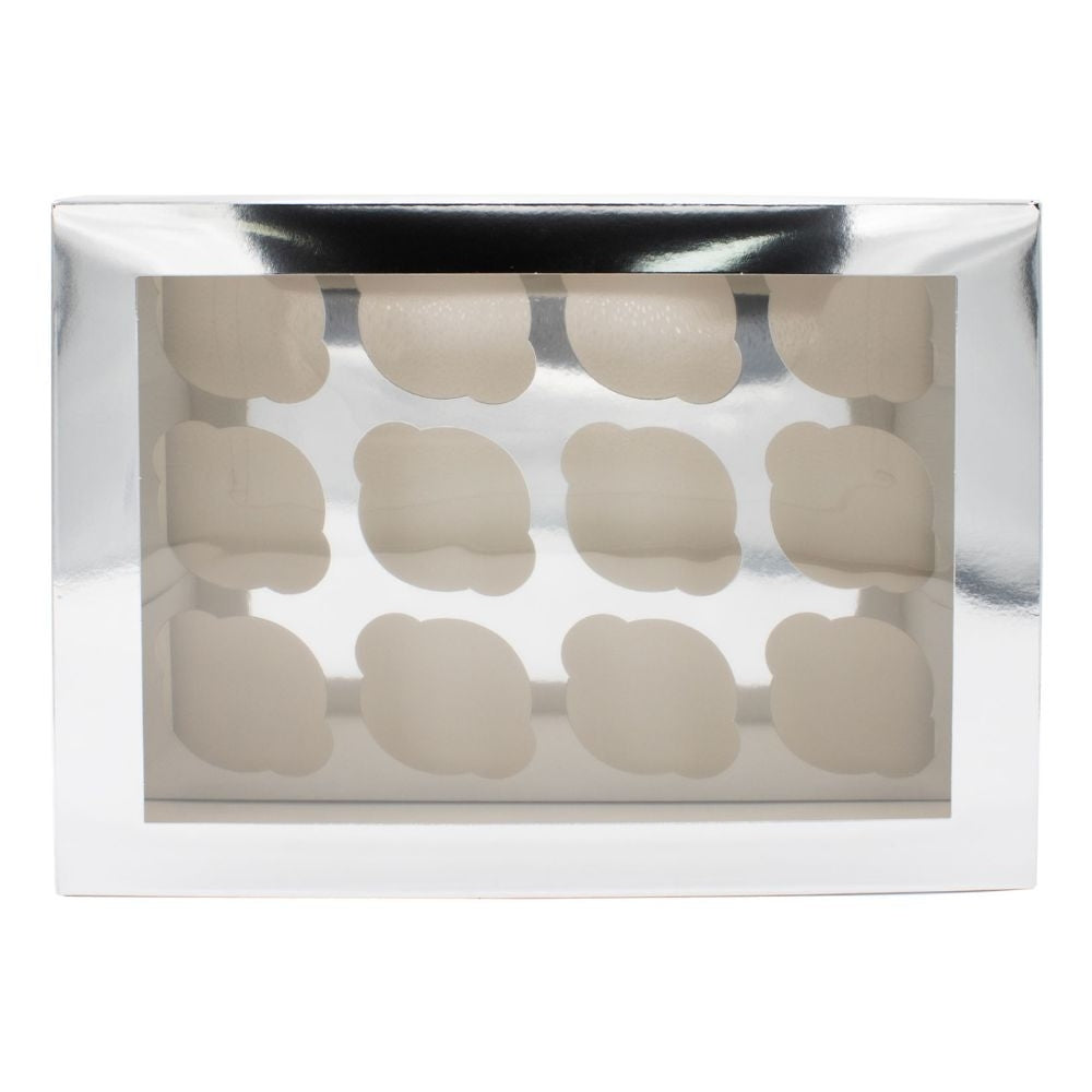 Simply Making Silver Metallic Cupcake Box Pack Of 2