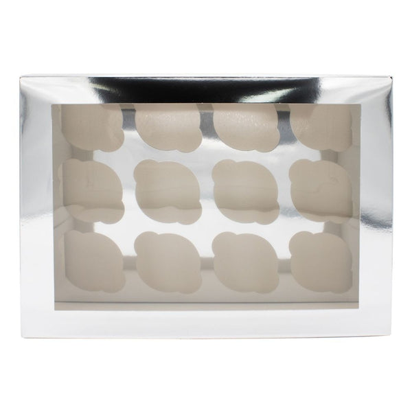 Simply Making Silver Metallic Cupcake Box Pack Of 2