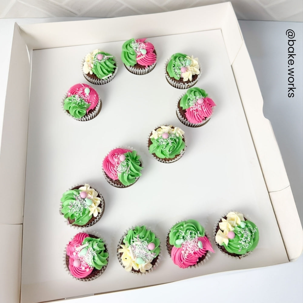 Simply Making White Number Cupcake Box Holds 12