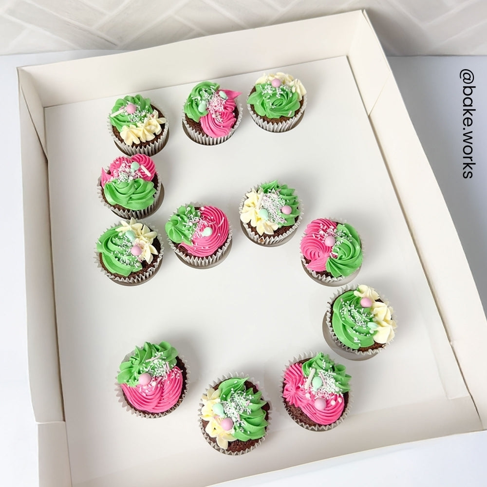 Simply Making White Number Cupcake Box Holds 12