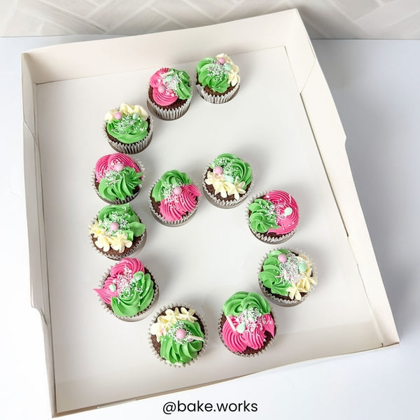 Simply Making White Number Cupcake Box Holds 12