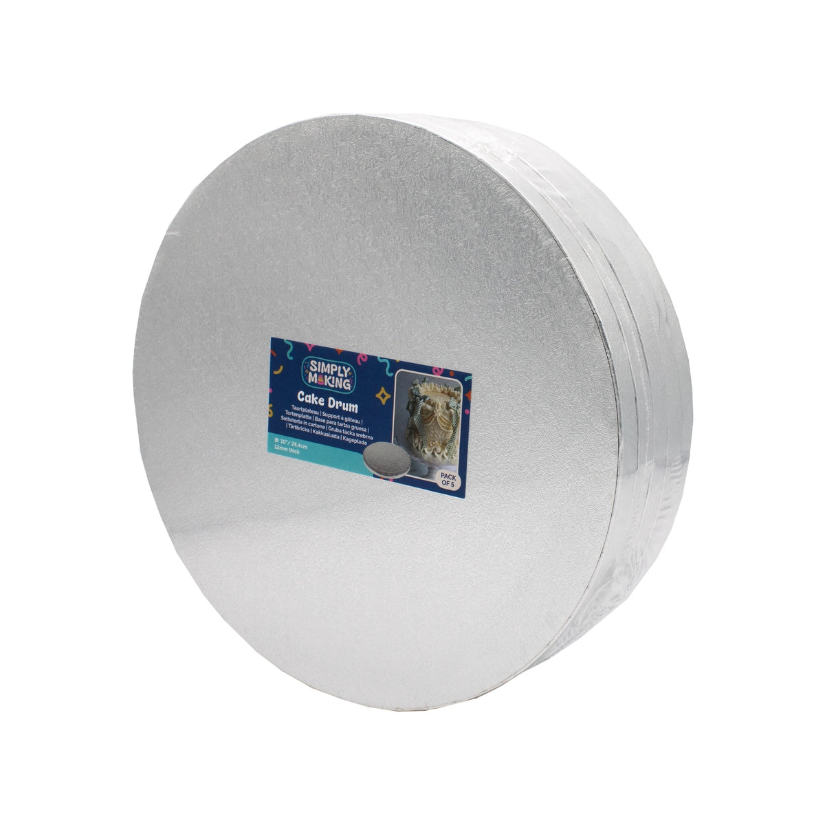 Simply Making Silver Round Drum Cake Board