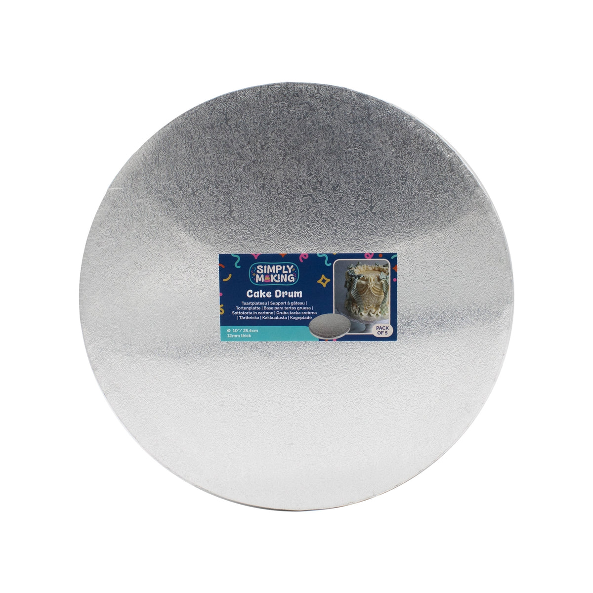 Simply Making Silver Round Drum Cake Board