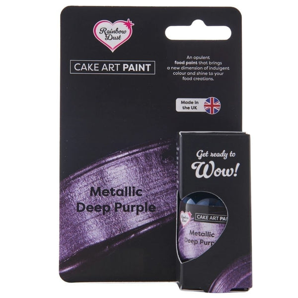 Rainbow Dust Metallic Deep Purple Cake Art Paint 25ml