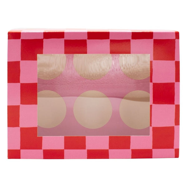 Simply Making Red & Pink Checkerboard Cupcake Box Pack Of 2