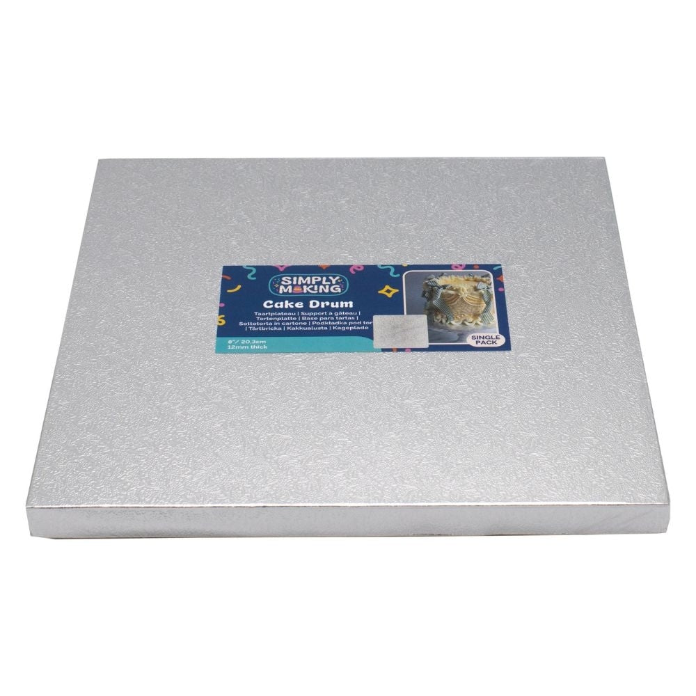 Simply Making Premium Silver Square Drum Cake Board
