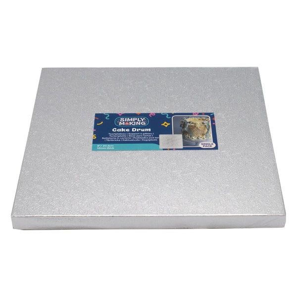 Simply Making Premium Silver Square Drum Cake Board