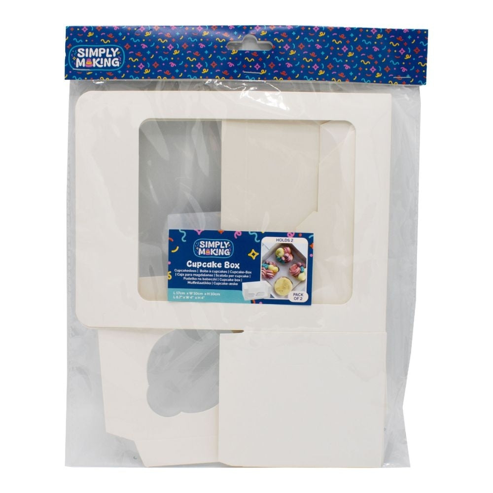 Simply Making 4" Deep White Cupcake Box With Window