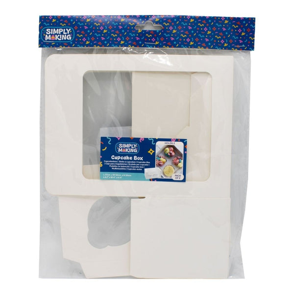 Simply Making 4" Deep White Cupcake Box With Window