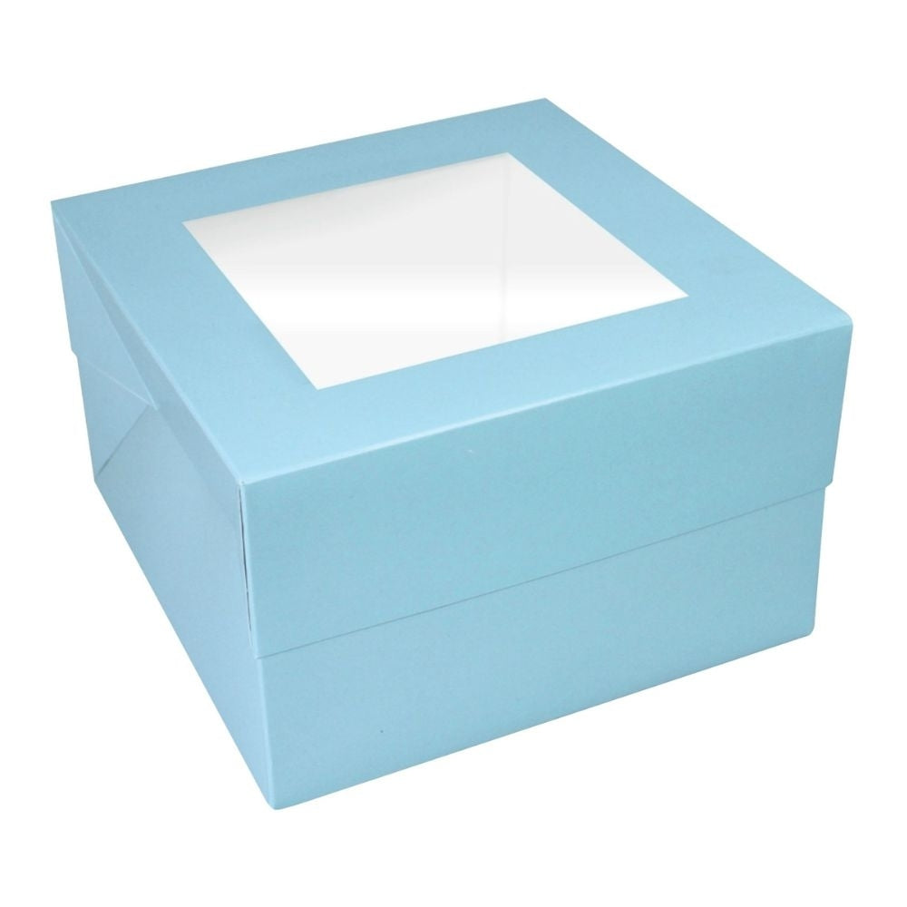 Simply Making Baby Blue Square Matt Finish Cake Box With Window