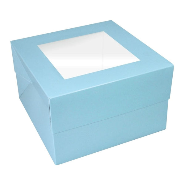 Simply Making Baby Blue Square Matt Finish Cake Box With Window