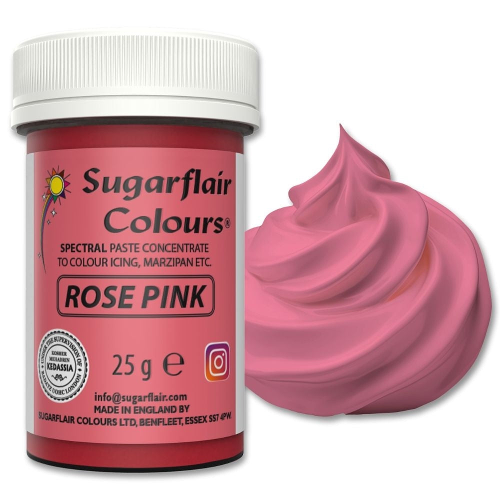 Sugarflair Rose Pink - Spectral Paste Concentrate Food Colouring 25g