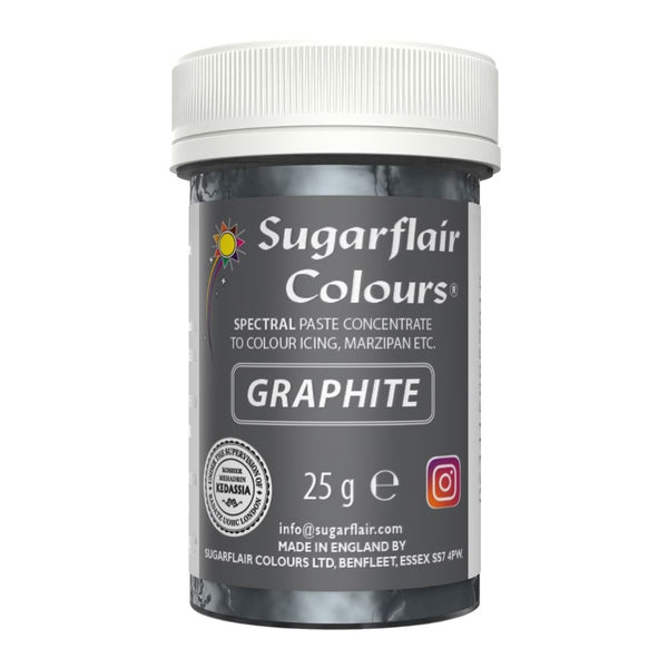 Sugarflair Graphite - Spectral Paste Concentrate Food Colouring 25g