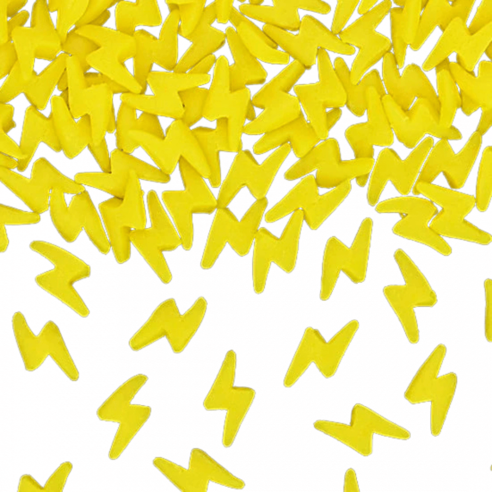 Quality Sprinkles Yellow Confetti Lightning Sprinkles 1kg