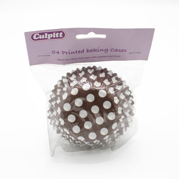 Culpitt Brown & White Polka Dot Cupcake Cases x 54