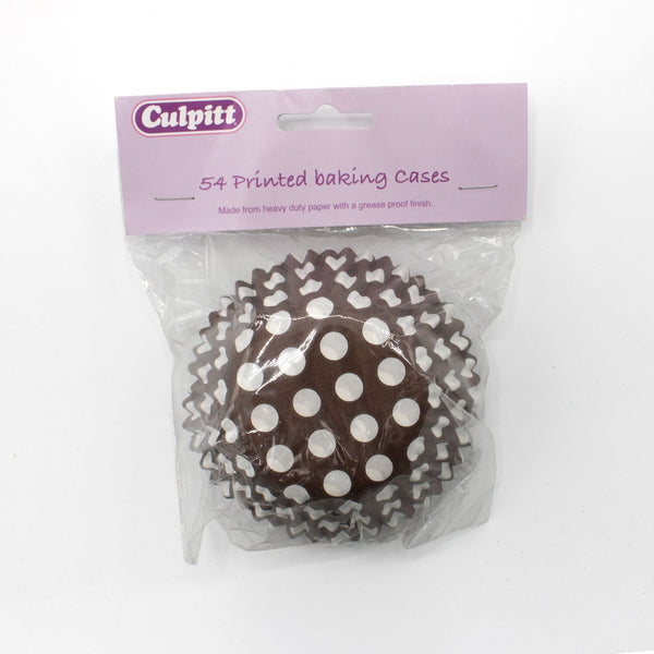Culpitt Brown & White Polka Dot Cupcake Cases x 54