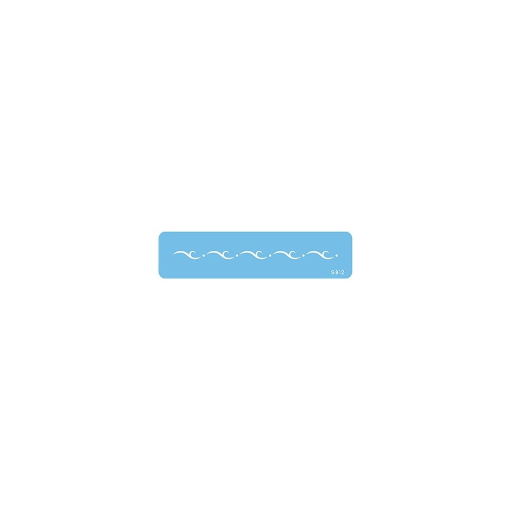 PME S & C scroll border design icing stencil