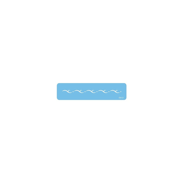 PME S & C scroll border design icing stencil