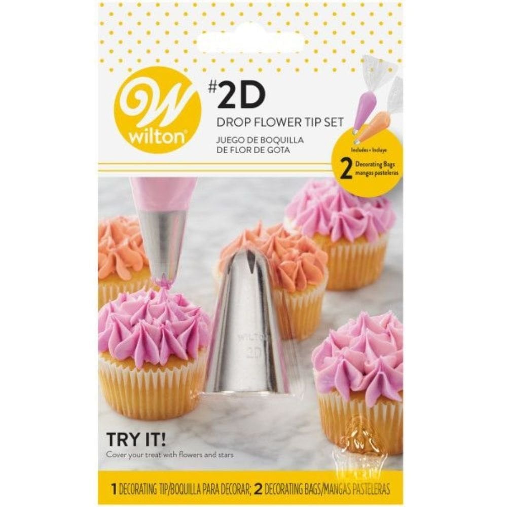 Wilton No.2D Drop Flower Decorating Tip Set of 3