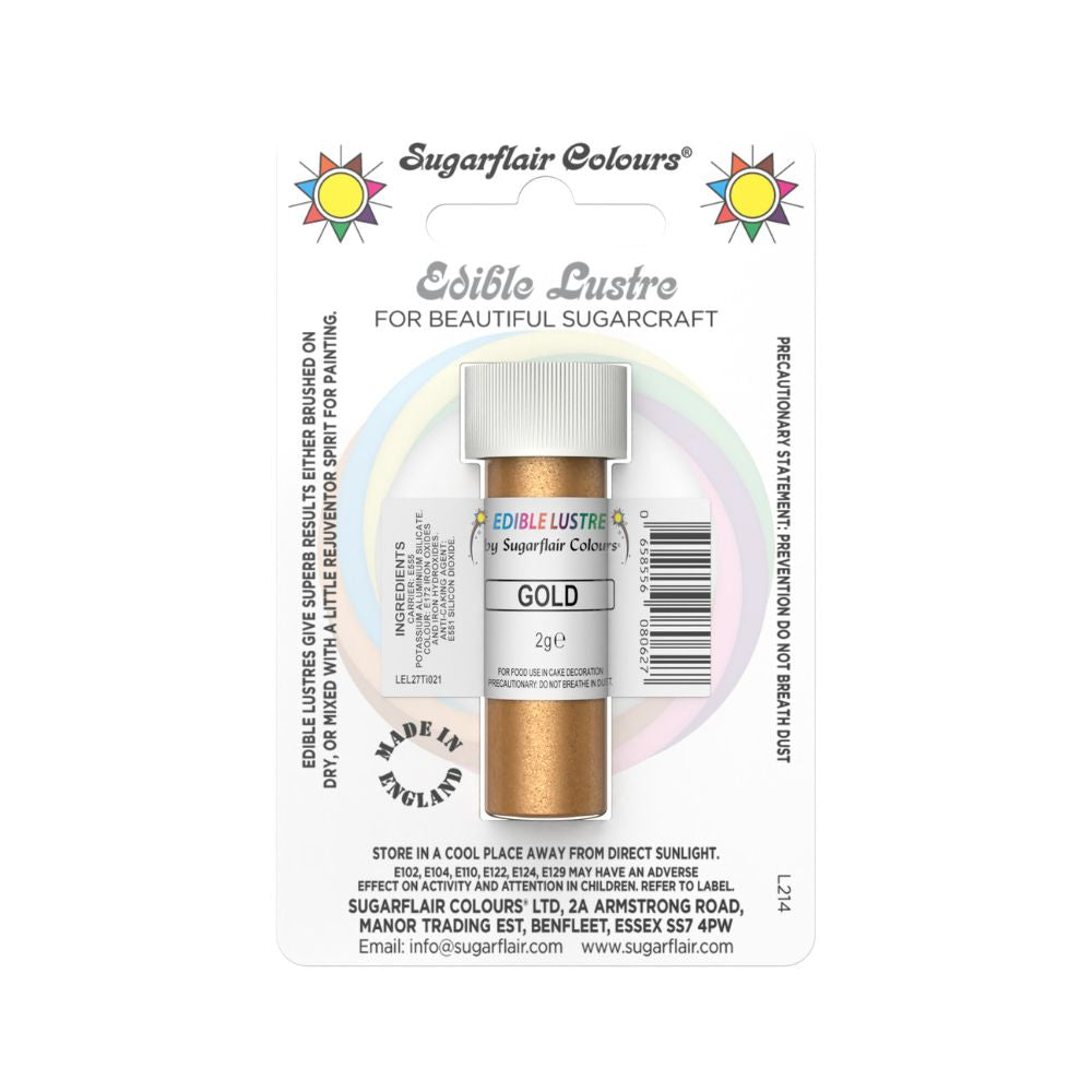 Sugarflair Gold - Edible Lustre Dust 2g