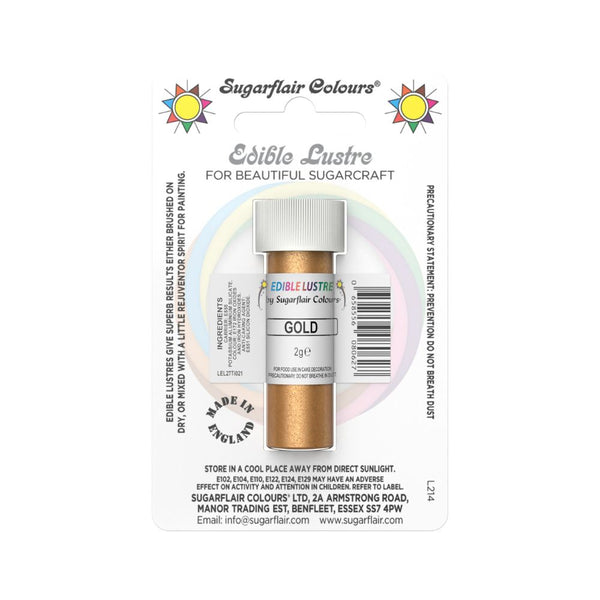 Sugarflair Gold - Edible Lustre Dust 2g