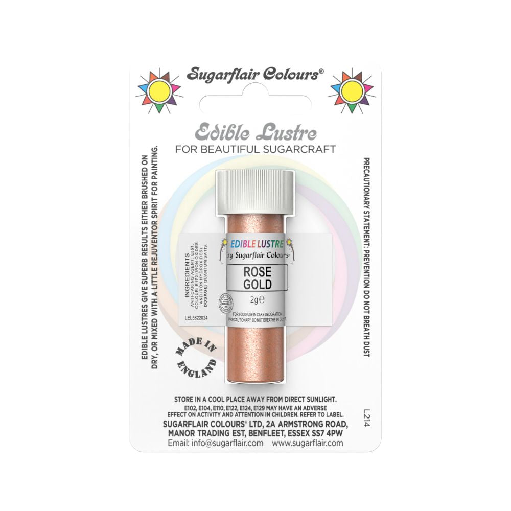 Sugarflair Rose Gold - Edible Lustre Dust 2g