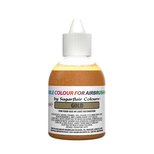 Sugarflair Gold - Airbrush Colour 60ml