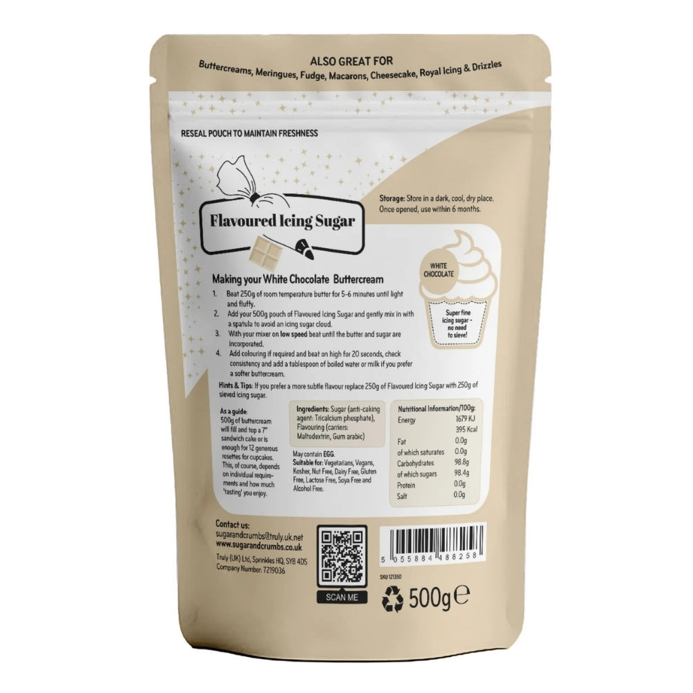 Sugar & Crumbs White Chocolate - Flavoured Icing Sugar 500g