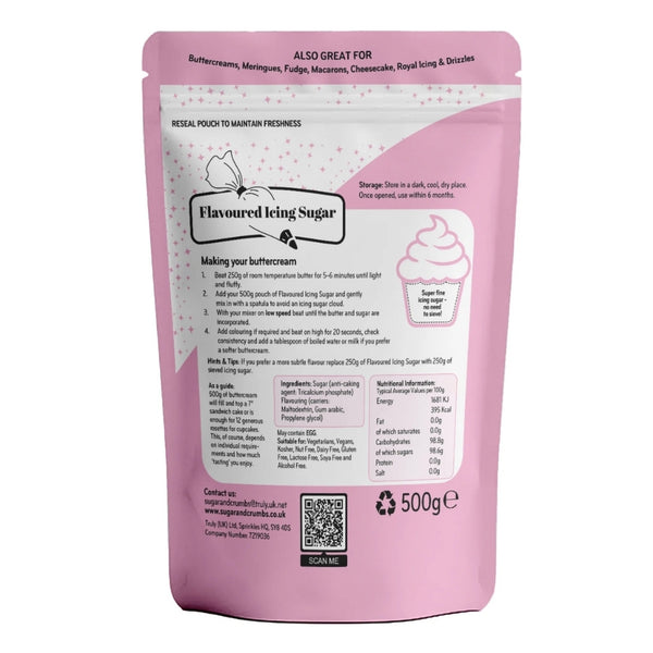 Sugar & Crumbs Bubblegum - Flavoured Icing Sugar 500g