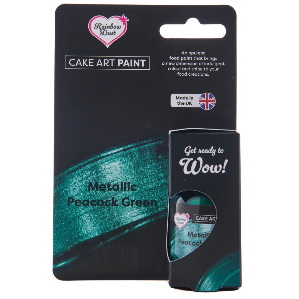 Rainbow Dust LOW DATE - Iridescent Peacock Green Cake Art Paint 24ml [AUG 2026]