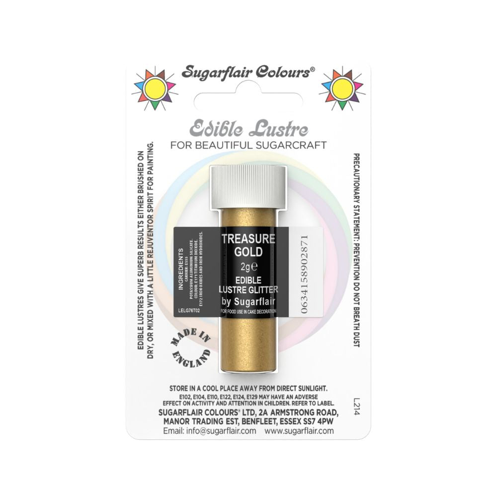Sugarflair Treasure Gold - Edible Lustre Dust 2g