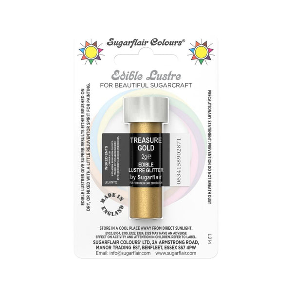 Sugarflair Treasure Gold - Edible Lustre Dust 2g