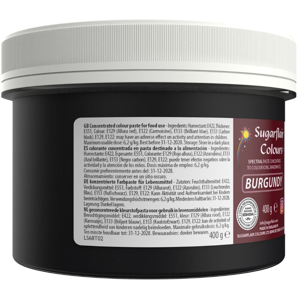 Sugarflair Burgundy - Spectral Paste Concentrate Food Colouring