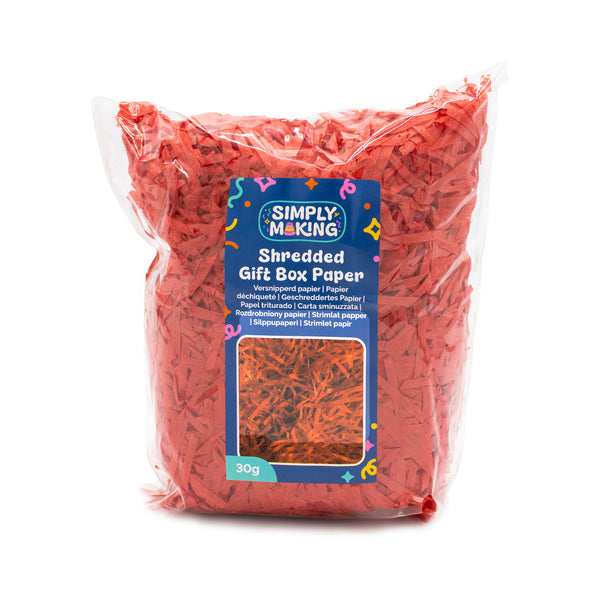 Simply Making Red - Shredded Gift Box Paper 30g