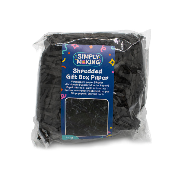 Simply Making Black - Shredded Gift Box Paper 30g