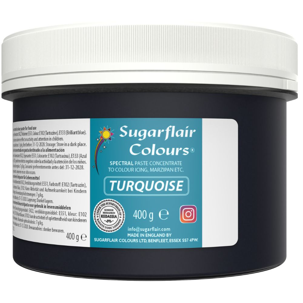 Sugarflair Turquoise - Spectral Paste Concentrate Food Colouring